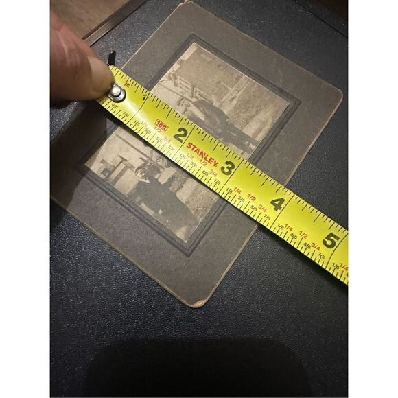 Vintage 1900s Men In Town Old Photo Retro Card Stock back 5x4” - Picture 4 of 4